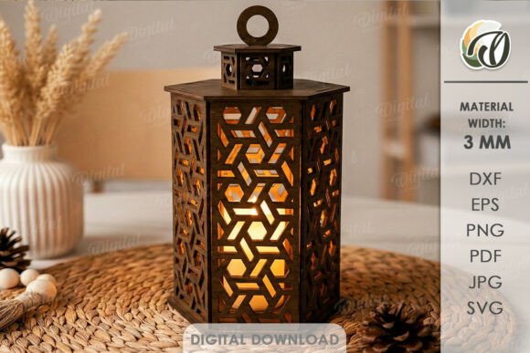 3D Decorative Lantern Laser Cut for Other Home Decor