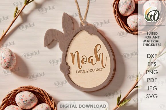 3D Easter Tag Laser Cut for Other Celebrations