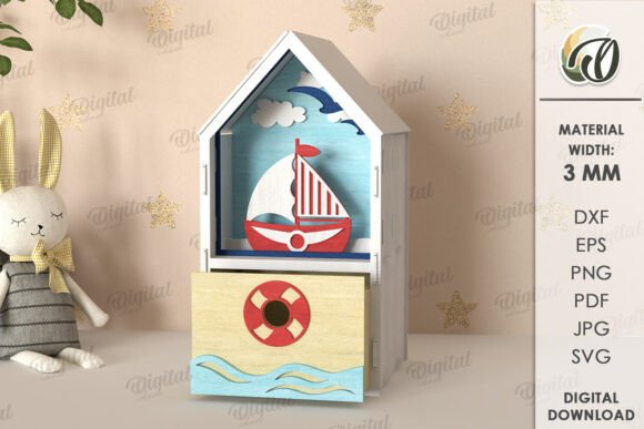 3D Kids House Box: Laser Cutting for Boxes