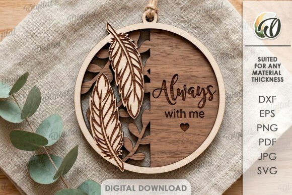 3D Memorial Ornament Laser Cut for Seasonal Ornaments