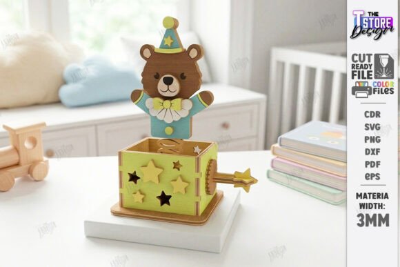 3D Music Box Laser Cut Kids Laser for Toys Amp