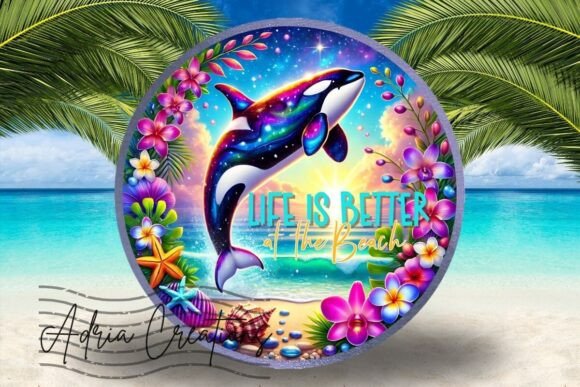 3D Orca Round Welcome Wreath Sign Png Graphics and Crafts Review
