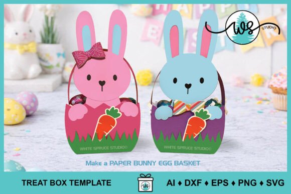 3D Paper Bunny Egg Basket Easter Box: A Designer's Review