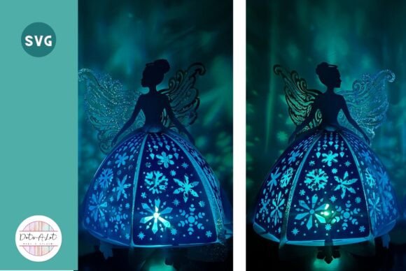 3d Snow Angel Paper Lanterns SVG