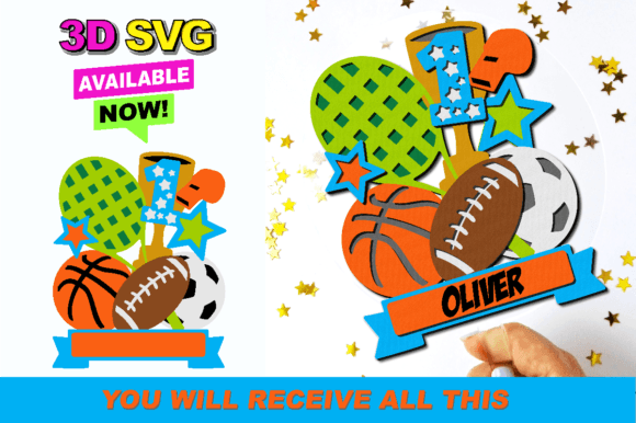 All Star Sport Cake Topper 3D SVG Review