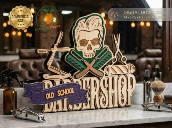 Barbershop Skull Old School 3D Layered: Laser Cutting Signs Review