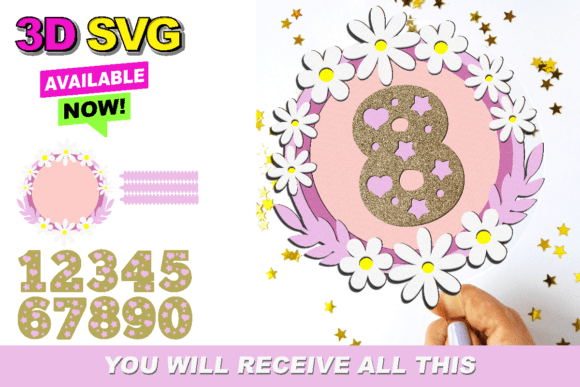Daisies Cake Topper 3D SVG Graphics and Crafts Review
