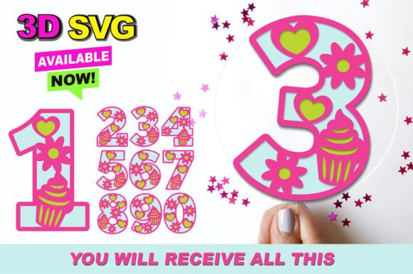 Flowers and Cupcake Numbers 3D SVG: A Crafter’s Review
