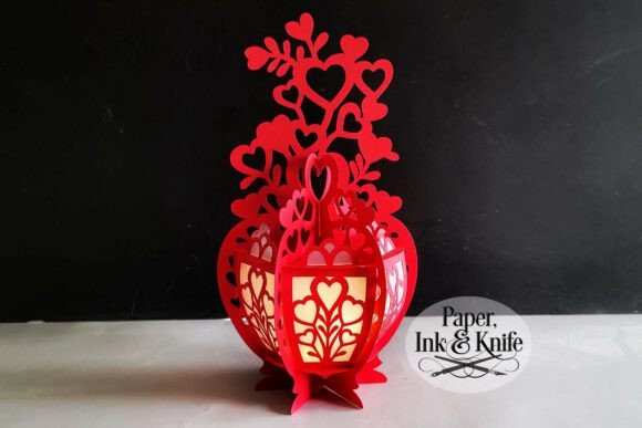 Heart 3D SVG Lightbox Lantern for Valentine S Day