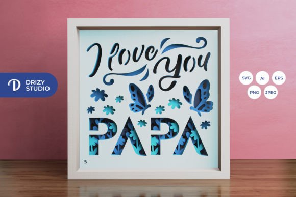 I Love You Papa 3D Layered Paper Cut Review