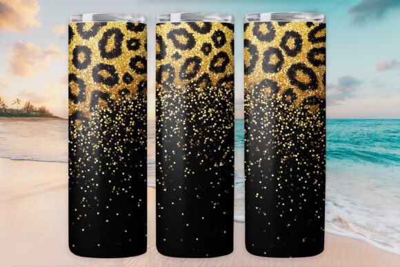 Leopard Glitter Tumbler Wrap 20oz 3d Jpg Graphics and Tumbler Wraps
