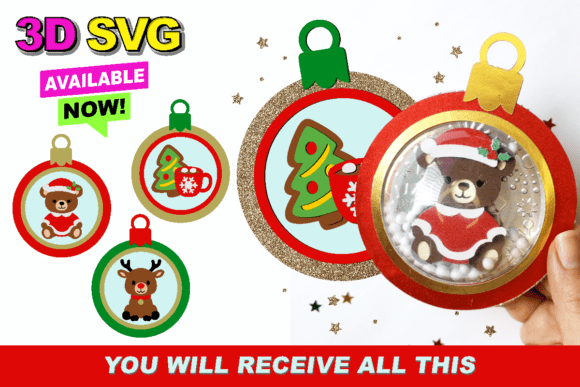 Shaker Christmas Ornaments 3D SVG: A Designer’s Review for Graphics and Crafts