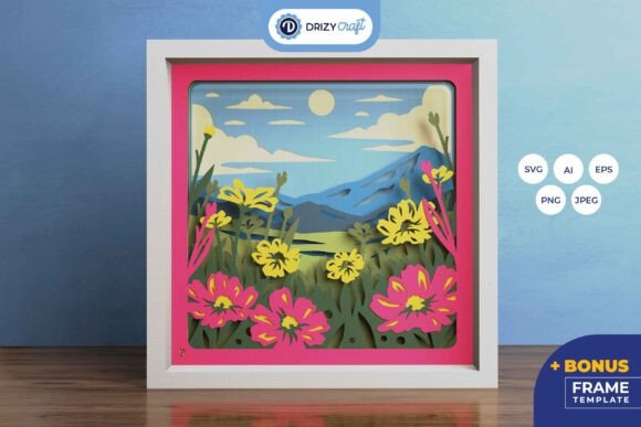 Spring Field 3D Layered Paper Cut Review