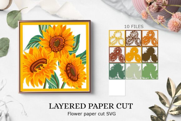 Sunflower Layered Svg 3d Sunflower Svg Review