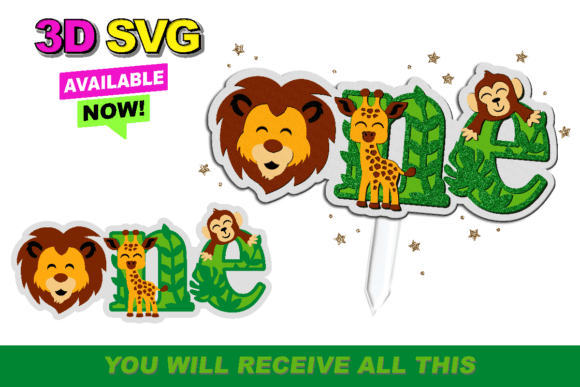 Wild One Cake Topper 3D SVG Review